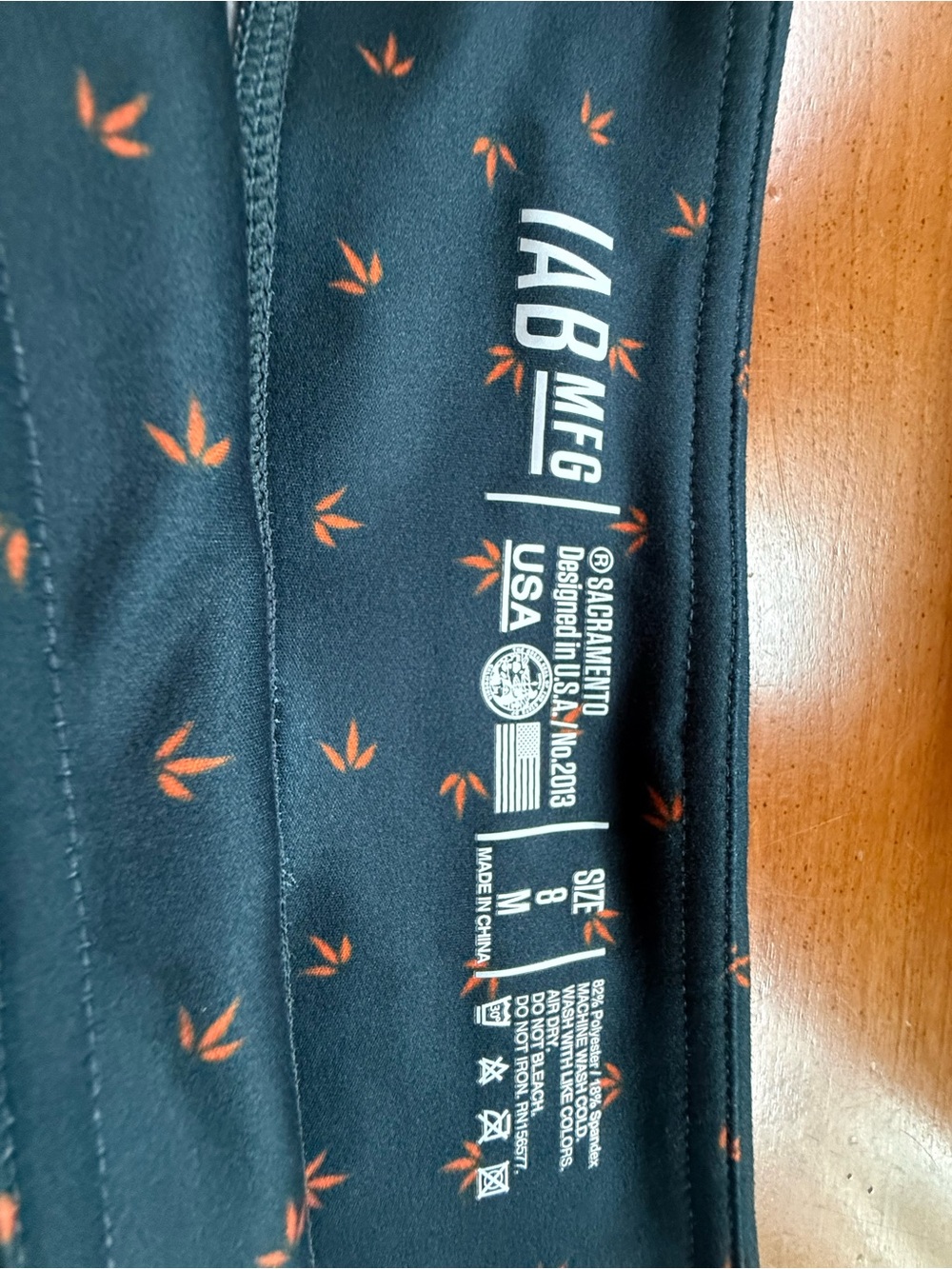 Women's Athletic Shorts Bundle- Flag Print and Leaf Print - Picture 3 of 7